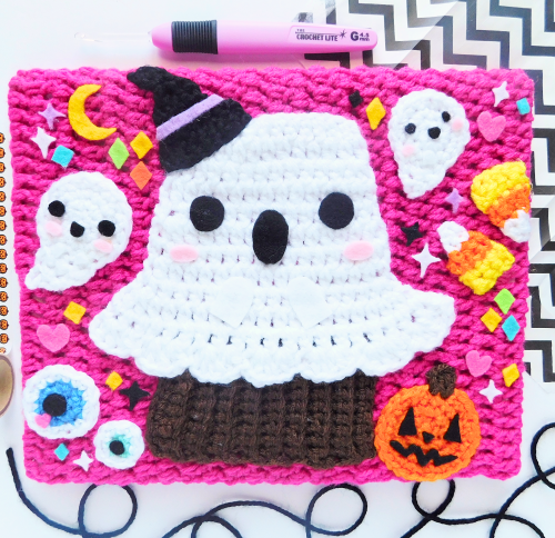 Spoopy Ghost Crochet Canvas