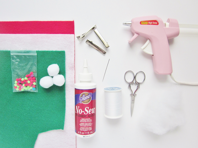 Christmas Hair Clips DIY