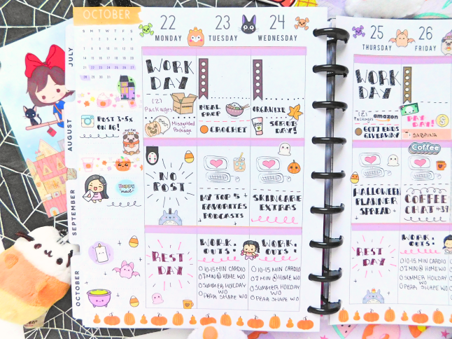 Autumn/Halloween Planner Spread ♥ Blogtober